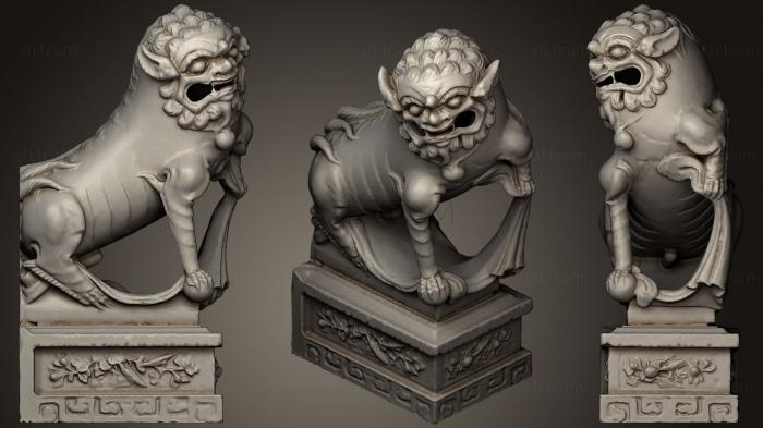Статуэтки львы тигры сфинксы Lion Statue 015 M